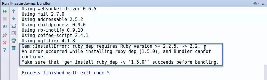 Bundler Error