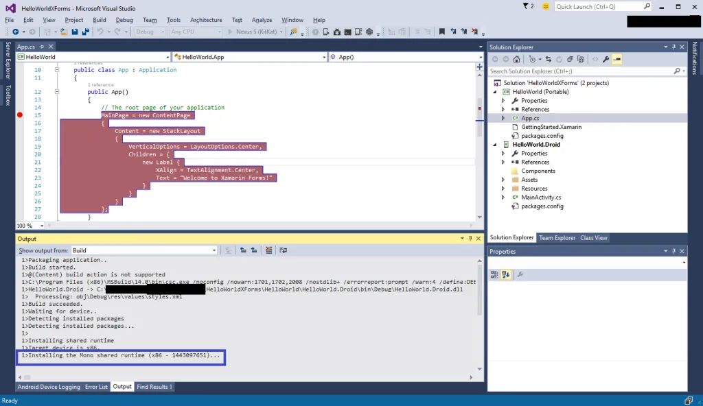 Android Emulator Stuck In Visual Studio