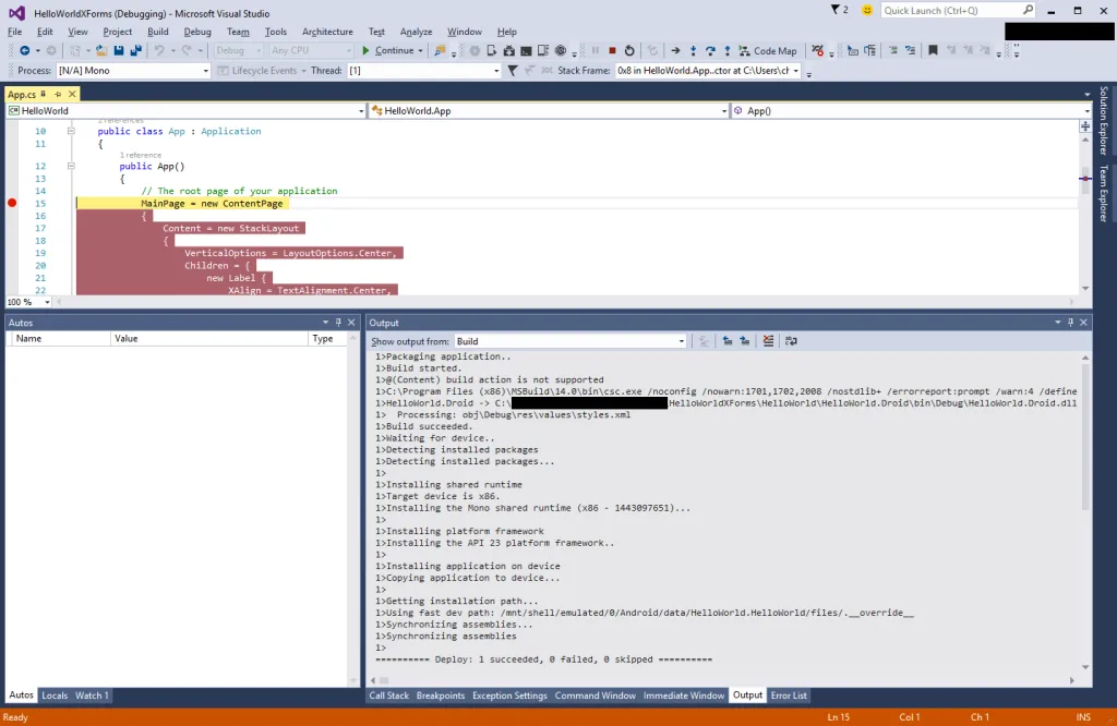Break Point In Visual Studio