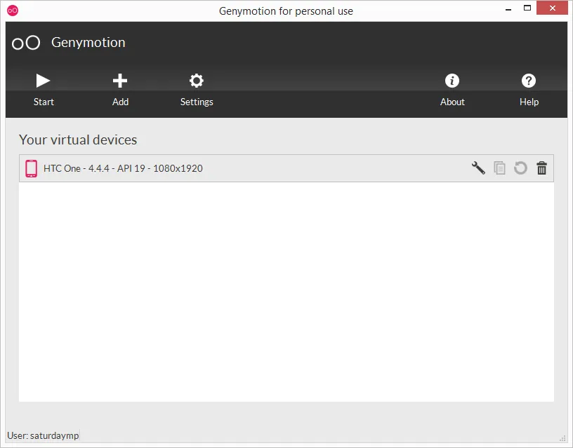Genymotion Installed Devices