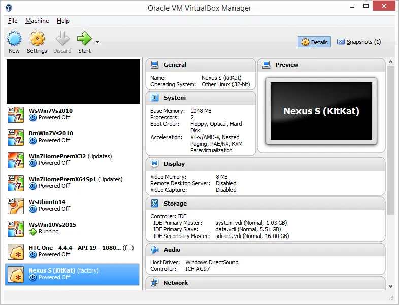 Virtual Box With Android Emulators