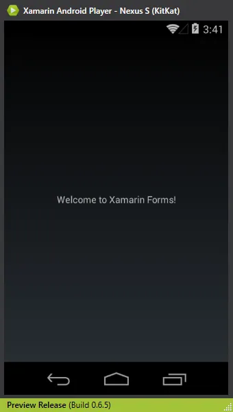 Welcome To Xamarin Forms In Emulator