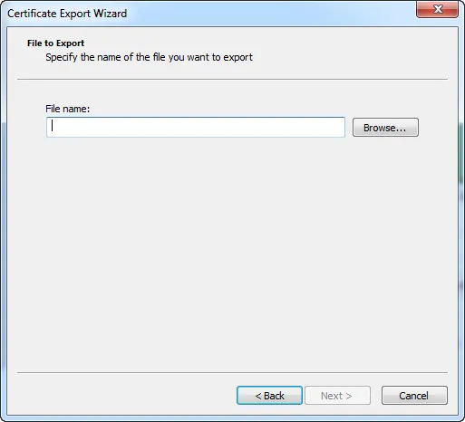 Export Cert File