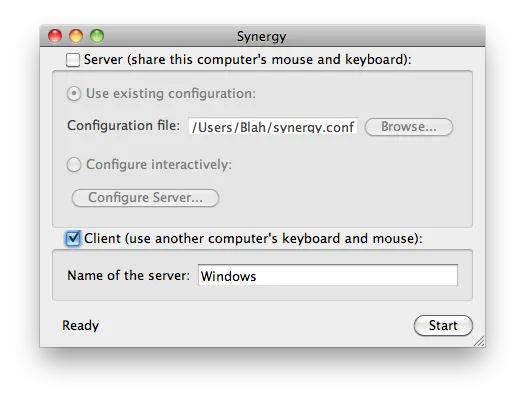 Synergy Mac Client Config