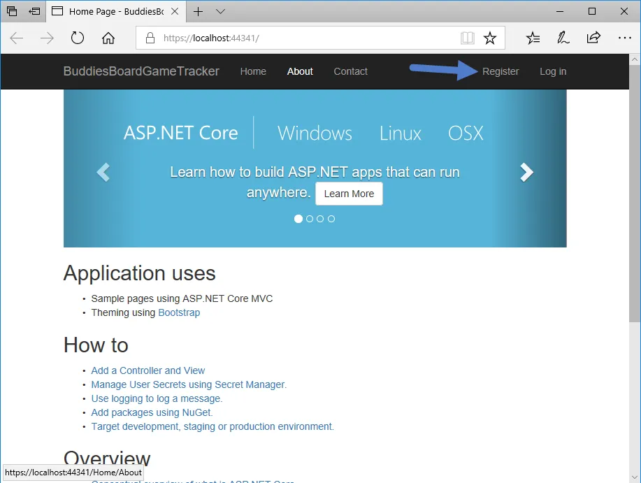 App Running For First Time
