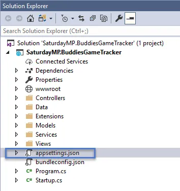 App Settings JSON Location