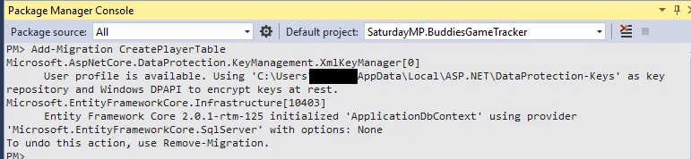 Add Player Table Migration