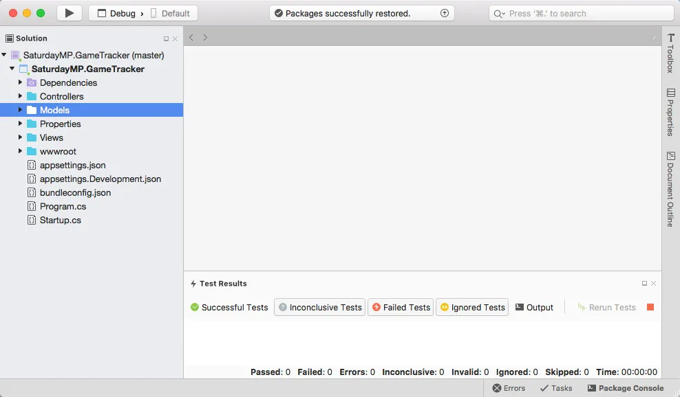 Empty ASP.NET Visual Studio