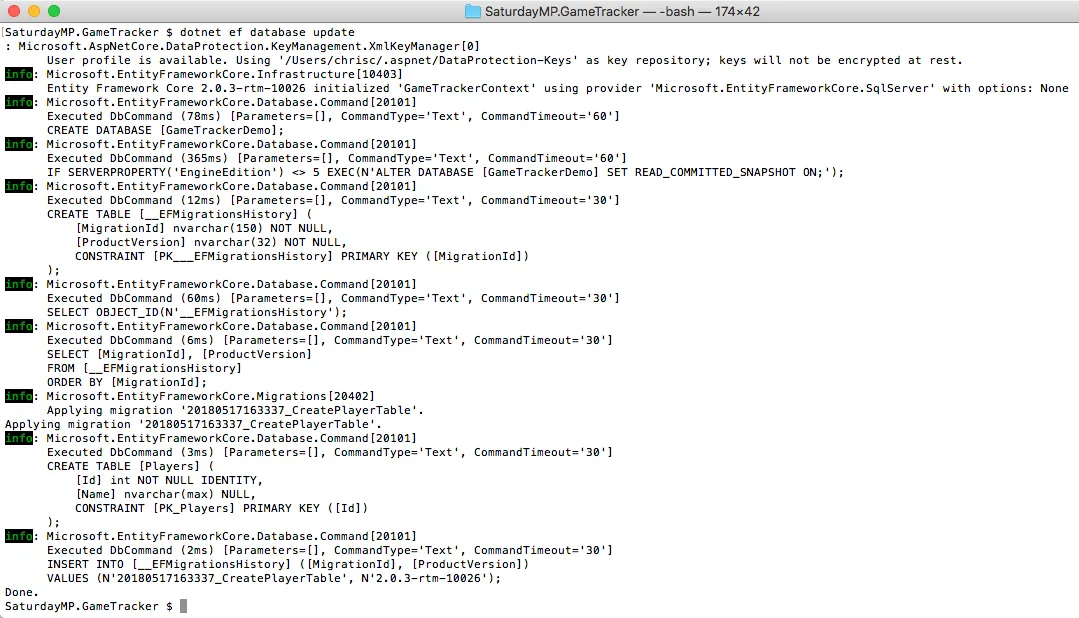 Run Player Table Migration
