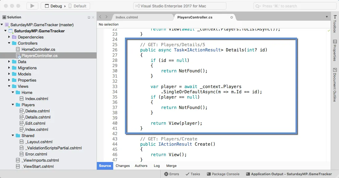 Player Controller Code Details Method