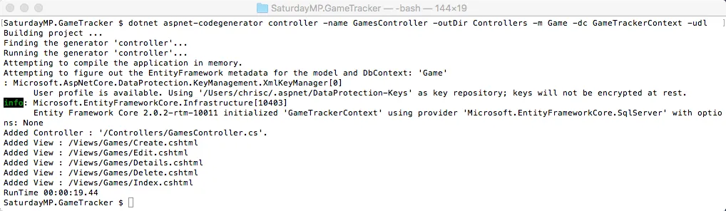 Create Game CRUD