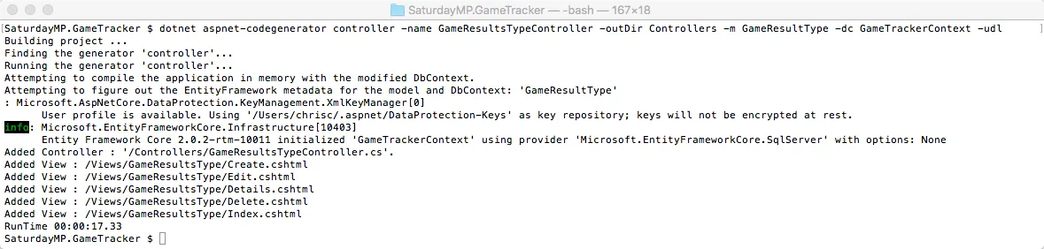 Command to Add Game Result Type CRUD