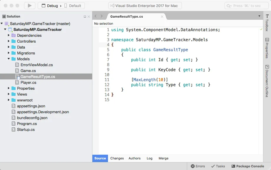Initial Game Result Type Model