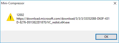 Mini-Compressor 12002 Error