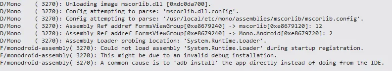 NUnit Xamarin Cannot Load Assembly System Runtime Loader