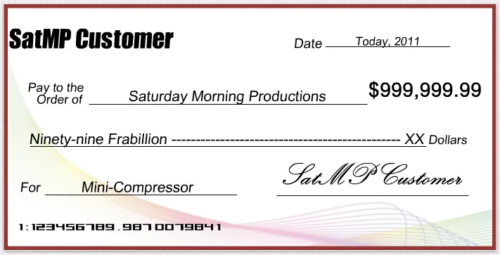 Novelty Cheque