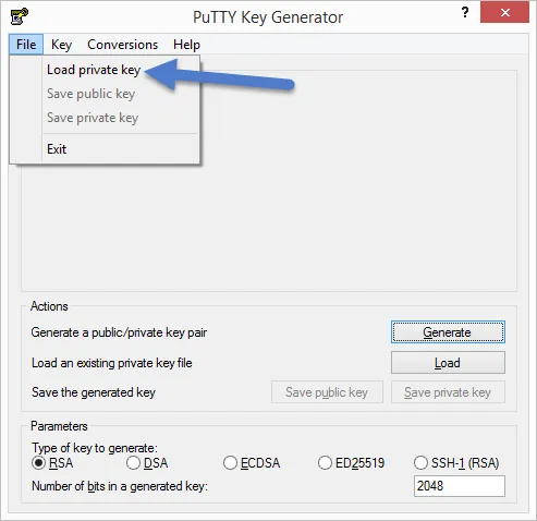 Load Existing Key