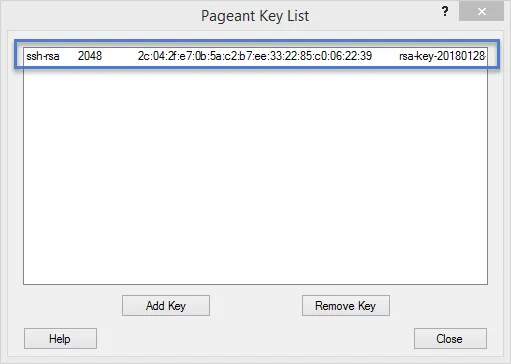 Pageant Key Added