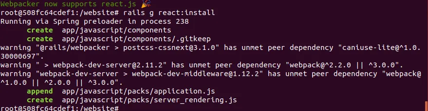 Generating react.