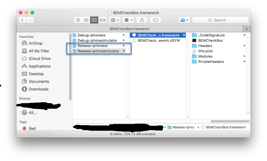 Compiled Frameworks In Finder