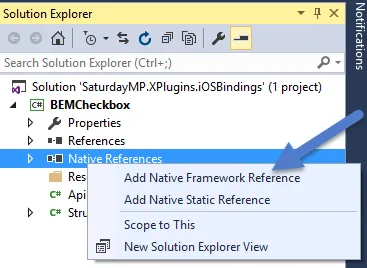 Add Native Reference