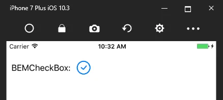 BEMCheckBox Working Example