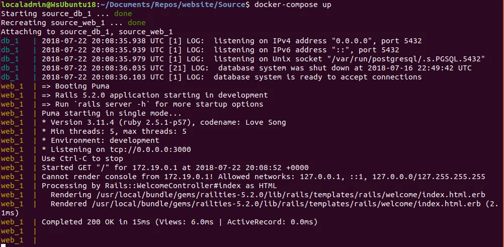Docker Compose Up