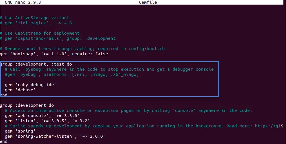 Ruby Debug IDE Added to Gemfile