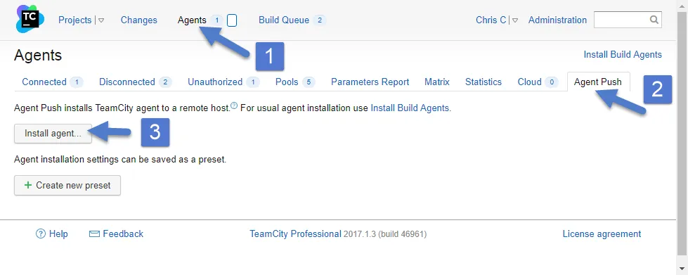 Team City Agent Push
