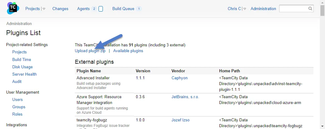TeamCity Upload Plugin Zip
