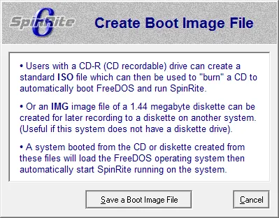 SpinRite Create ISO